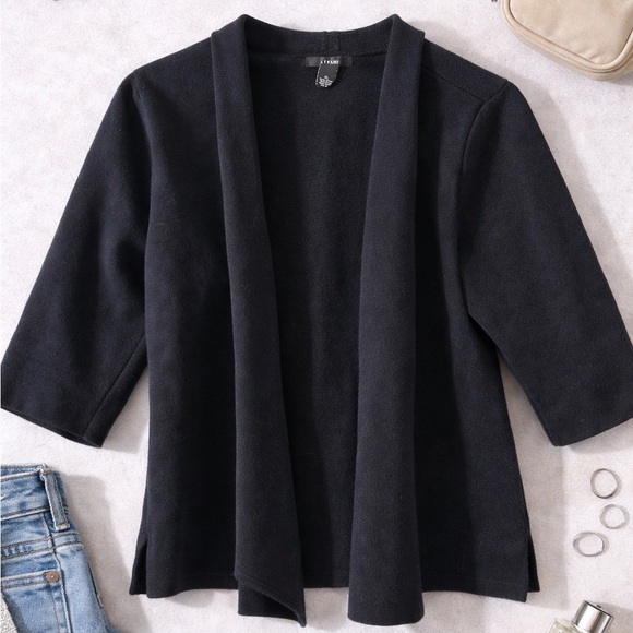 Alfani Sweaters - Alfani Black Open Front Cardigan Women’s XL Shawl Collar Sweater